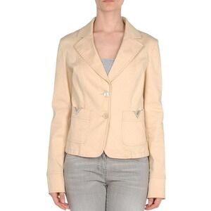 NWT $620 RED (V) Valentino Garavani denim jacket. IT 44 US 6